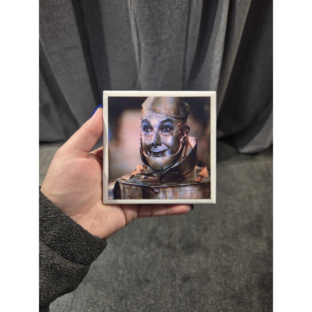 Wizard of Oz Tin Man Ceramic Tile Coaster 4x4 Movie Memorabilia JSA